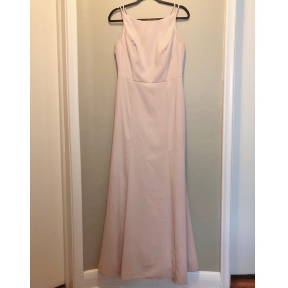 AFTER SIX | Bateau Neck Trumpet Gown - Picture 3 of 8